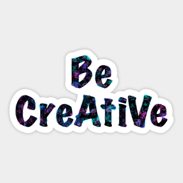 Be creative black Sticker by Drawingbreaks